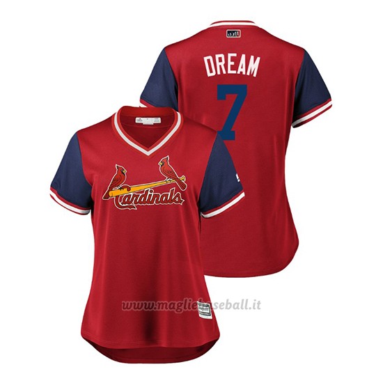 Maglia Baseball Donna St. Louis Cardinals Luke Weaver 2018 Llws Players Weekend Dream Rosso